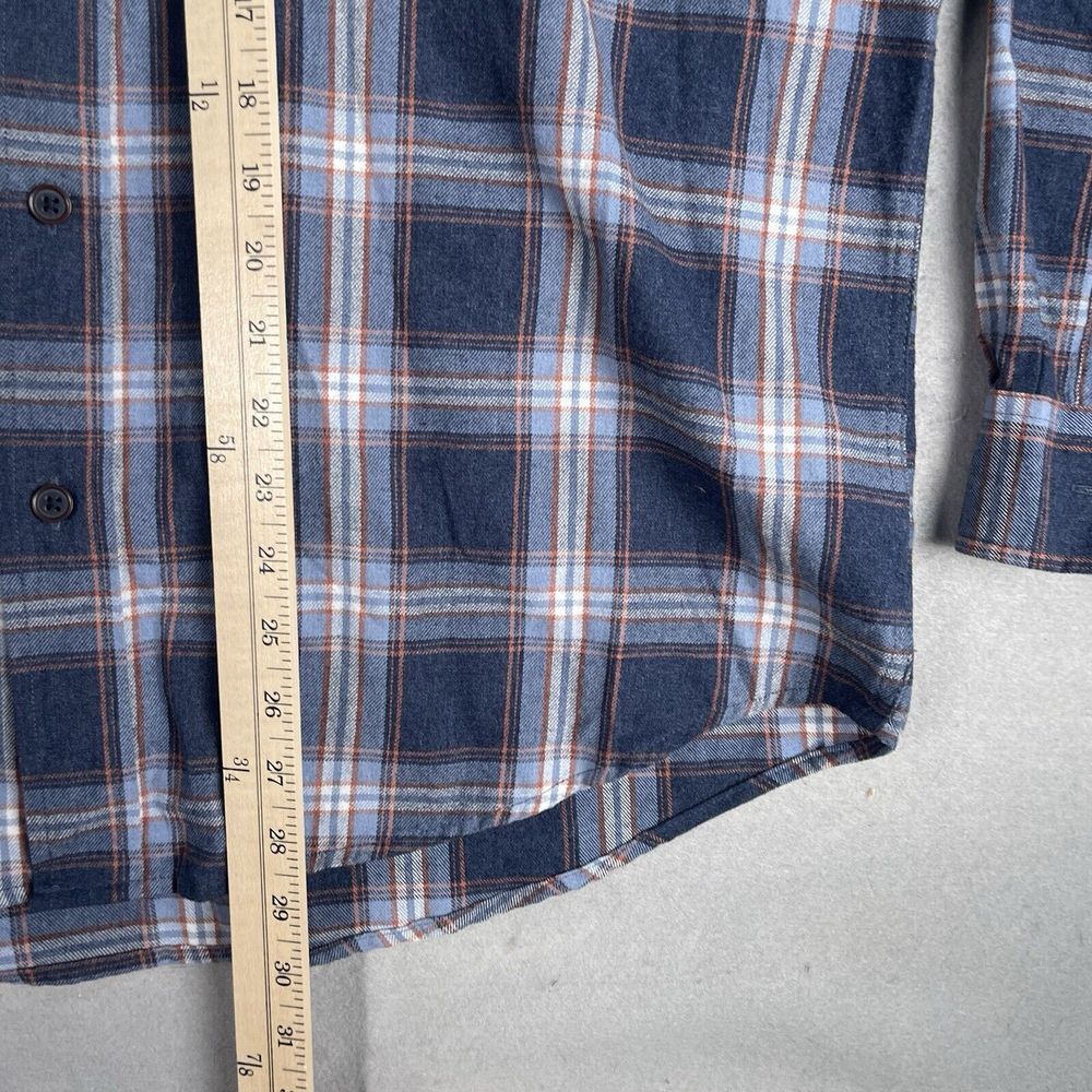 Telluride Clothing‎ Co. Plaid Button Up Long Sleeve Men Flannel Shirt XL Blue - Picture 5 of 8